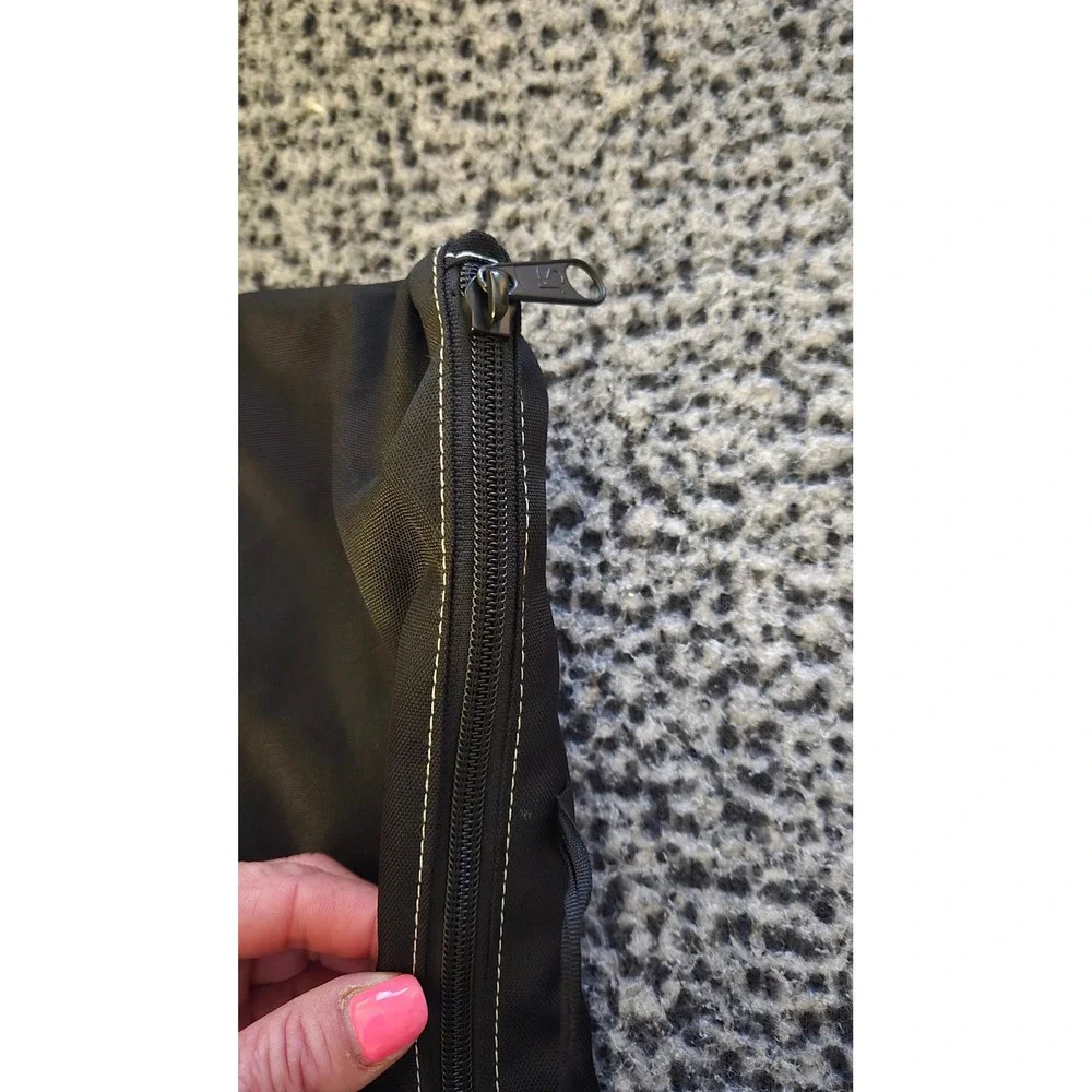 JanSport Black Nylon Laptop Sleeve Portfolio Bag Case with Handle Zip Closure